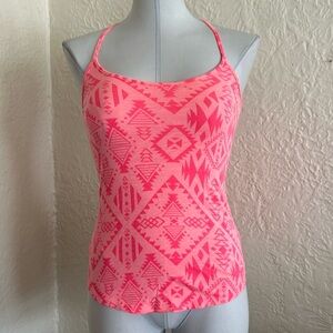 Victoria’s Secret Pink Bright Pink Diamond Pattern Racerback Tank Top XS